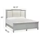 Glenbrook Pebble and Beige King Upholstered Panel Bed