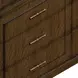 Eave Brown 2 Glass Door China Cabinet with 6 Drawers