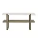 Perth White Rectangular Marble Top Sofa Table