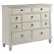 Grand Bay Egret 10 Drawer Aster Bureau with Rectangular Bamboo Mirror