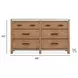 Plum Creek Sierra Brown and White 6 Drawer Marble Top Dresser