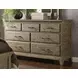 Heritage Timber Sandstone 7 Drawer Farmstead Dresser with Rectangular Mirror
