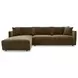 Bryn Heritage Cedar Green 2 Piece Modular LAF Sectional with Pillows