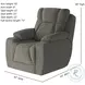 Challenger Athens Nickel Power Headrest Wall Hugger Big Mans Recliner