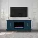 Jordan Denim Blue 65" TV Stand with Fireplace