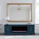 Jordan Denim Blue 82" TV Stand with Fireplace