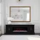 Jordan Black 82" TV Stand with Fireplace