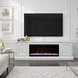 Jordan White 82" TV Stand with Fireplace