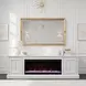 Jordan White 82" TV Stand with Fireplace