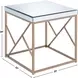 Evelyn White Square End Table