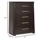 Bellamy Coffee Bean 5 Drawer Chest