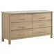 Joanna Natural and White Upholstered Bedroom Set