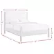 Joanna Natural and White Full Upholstered Panel Bed