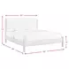 Joanna Natural and White King Upholstered Panel Bed