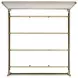 Joanna Natural and White King Upholstered Panel Bed