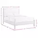 Joanna Natural and White Queen Upholstered Panel Bed