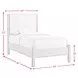 Joanna Natural and White Twin Upholstered Panel Bed