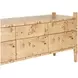 Jordan Matte Burl Wood 6 Drawer Tv Stand With Open Shelf