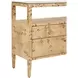 Jordan Matte Burl Wood 6 Drawer Tv Stand With Open Shelf