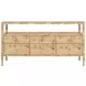 Jordan Matte Burl Wood 6 Drawer Tv Stand With Open Shelf