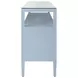 Jordan Textured Light Blue Linen 6 Drawer Tv Stand With Open Shelf