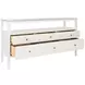 Jordan Textured White Linen 6 Drawer Tv Stand With Open Shelf