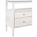 Jordan Textured White Linen 6 Drawer Tv Stand With Open Shelf