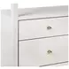 Jordan Textured White Linen 6 Drawer Tv Stand With Open Shelf
