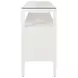 Jordan Textured White Linen 6 Drawer Tv Stand With Open Shelf