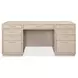 Marlowe Polished Limestone Leather Executive Home Office Set