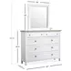 Windmill Harbour White Whisp and Sand 8 Drawer Dresser with Rectangular Mirror