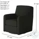 Flash Dance Glam Squad Slate Swivel Glider