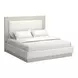 Cotiere Cream Linen Upholstered Queen Panel Bed