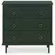 Reagan Deep Green 3 Drawer Nightstand