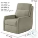 Mimi Bahari Mushroom Wall Hugger Power Headrest Recliner with SoCozi Massage