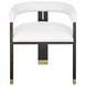 Jude Dark Espresso and White Performance Fabric Accent Chair