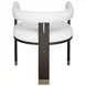 Jude Dark Espresso and White Performance Fabric Accent Chair