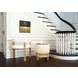 Jude Brown and White Performance Fabric Accent Chair