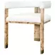 Jude Brown and White Performance Fabric Accent Chair
