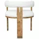 Jude Brown and White Performance Fabric Accent Chair
