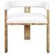Jude Brown and White Performance Fabric Accent Chair