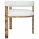 Jude Brown and White Performance Fabric Accent Chair