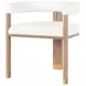 Jude Cerused Oak and White Performance Fabric Accent Chair