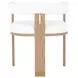 Jude Cerused Oak and White Performance Fabric Accent Chair