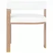 Jude Cerused Oak and White Performance Fabric Accent Chair