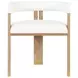 Jude Cerused Oak and White Performance Fabric Accent Chair