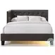 Mirage Brown Full Upholstered Panel Bed
