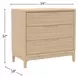 June Light Oak 3 Drawers Chest