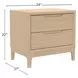 June Light Oak 2 Drawers Nightstand