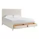 Oakmere Beige and Willow Upholstered Storage Panel Bedroom Set
